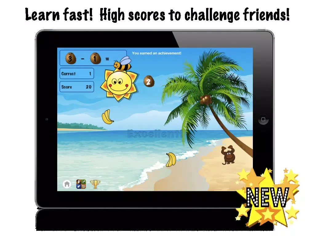 ภาพหน้าจอของ Easy Monkey Math: Free Basic Lessons Game iPad 
