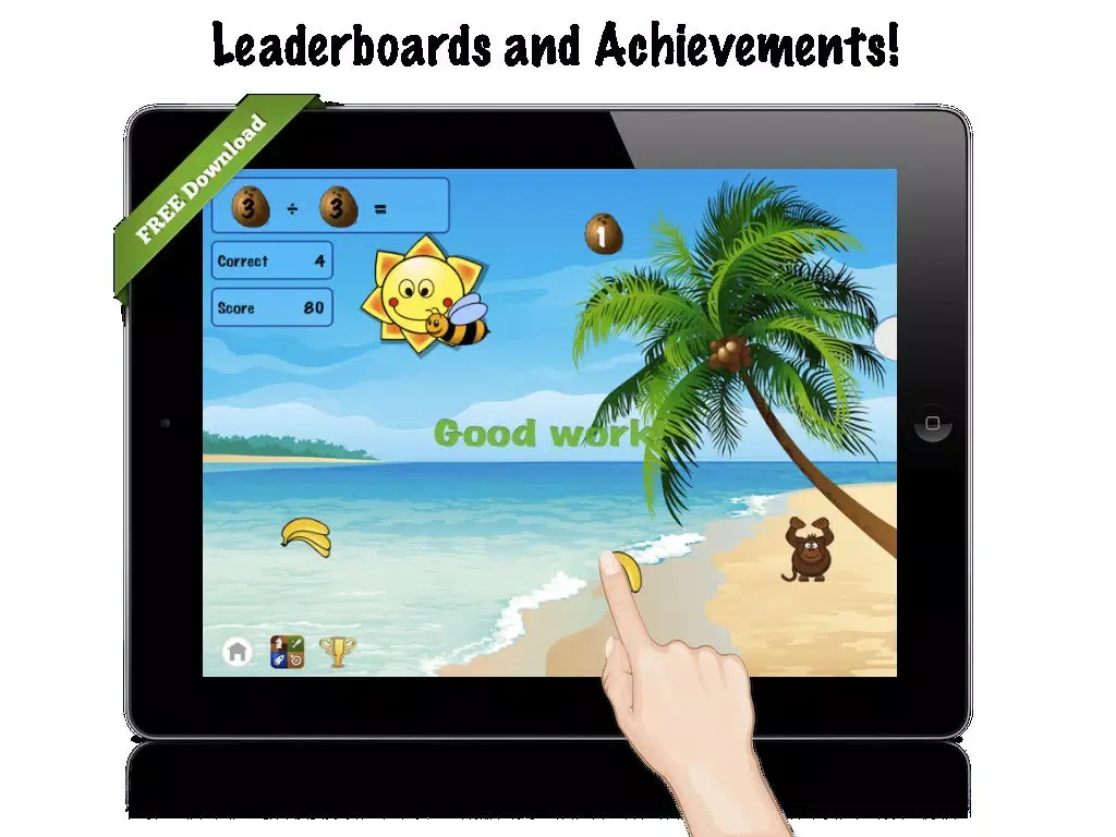 ภาพหน้าจอของ Easy Monkey Math: Free Basic Lessons Game iPad 