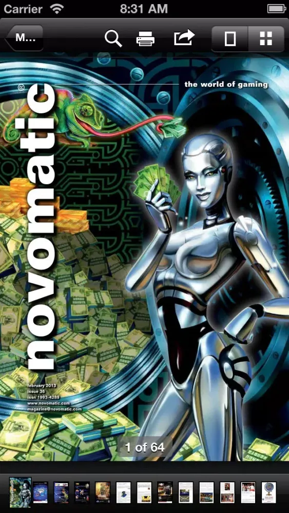 Capturas de tela do Novomatic, Games for the world