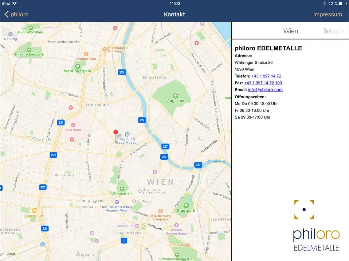 Captures d'écran de philoro Edelmetalle iPad 