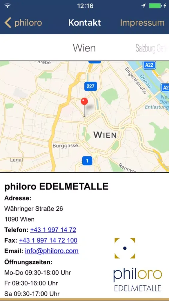 Captures d'écran de philoro Edelmetalle