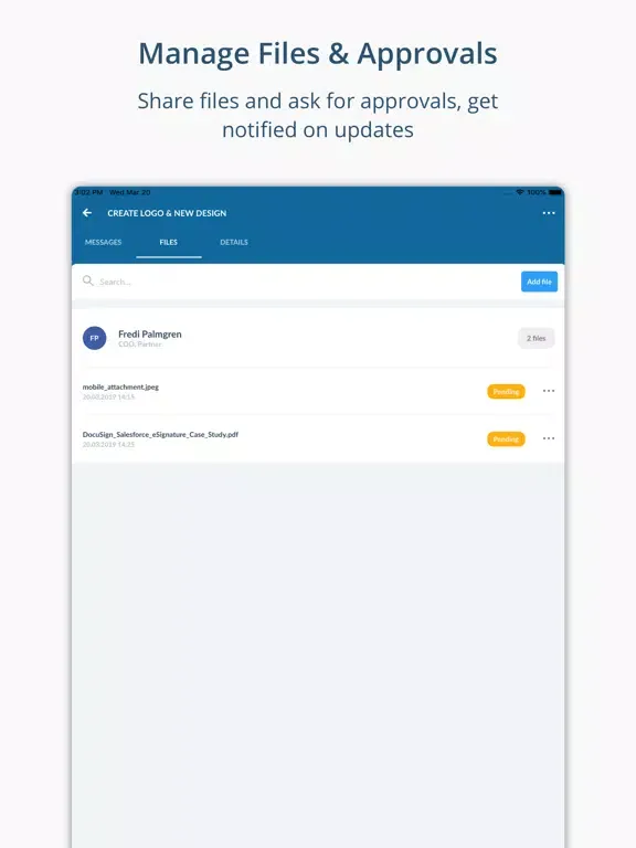 ภาพหน้าจอของ Taimer Collaboration App iPad 