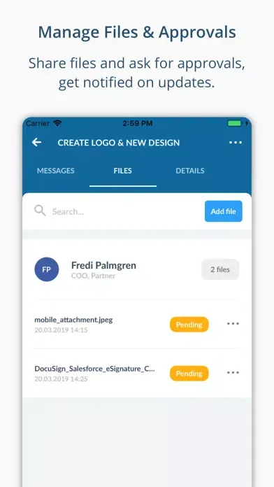 ภาพหน้าจอของ Taimer Collaboration App