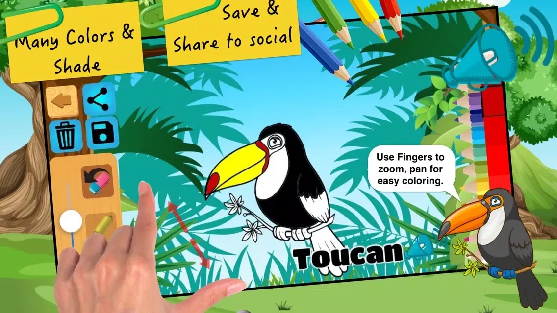Animal coloring pages - Learning animal noises Screenshots