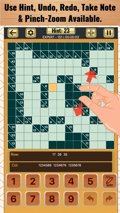 Kakuro Cross Sums Puzzles स्क्रीनशॉट