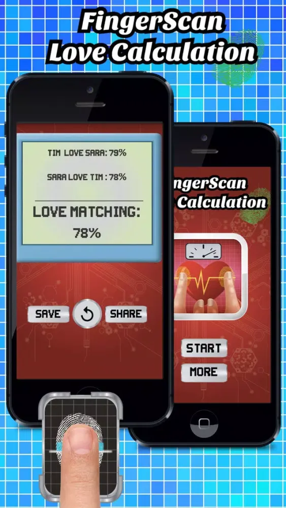 Captures d'écran de Love Finger Scan:Love Detector