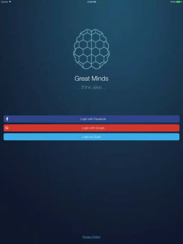 Tangkapan skrin Great Minds - Think Alike iPad 