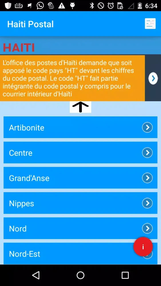 Tangkapan layar Haiti Postal