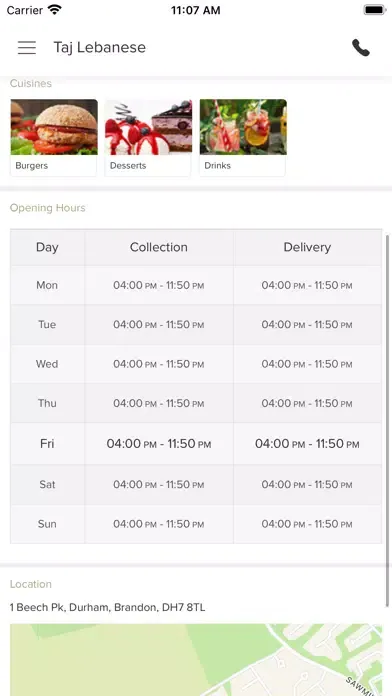 Taj Lebanese Screenshots