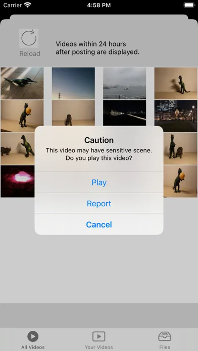 Capturas de tela do logVideo - video sharing app