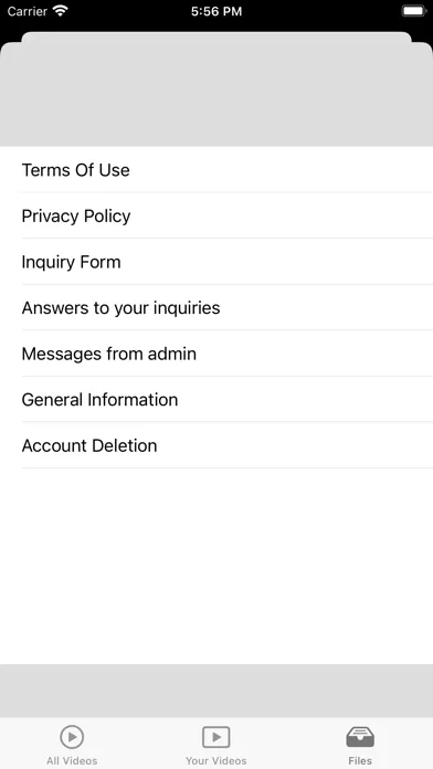 Capturas de tela do logVideo - video sharing app