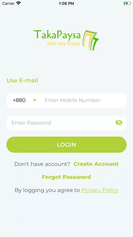 Screenshot di TakaPaysa