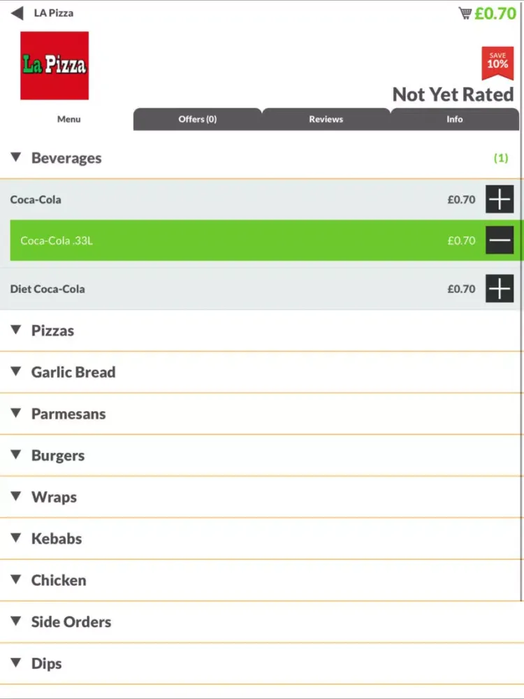 Zrzuty ekranu LA Pizza DH1 iPad 