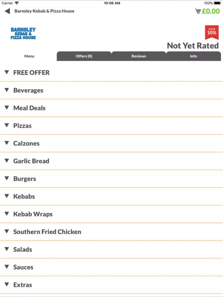 Zrzuty ekranu Barnsley Kebab & Pizza House iPad 