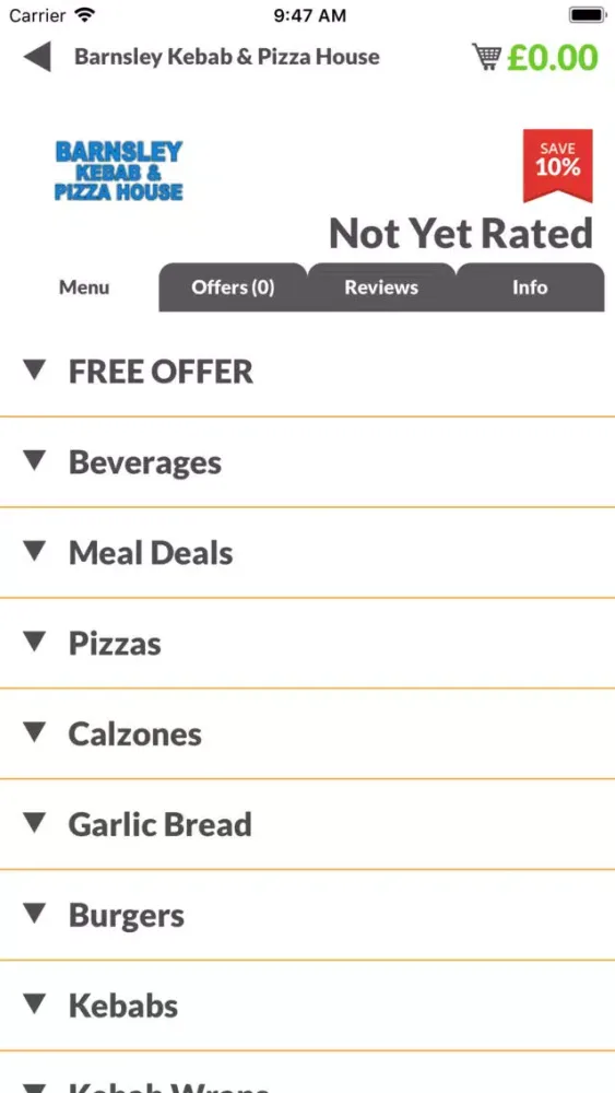 Zrzuty ekranu Barnsley Kebab & Pizza House