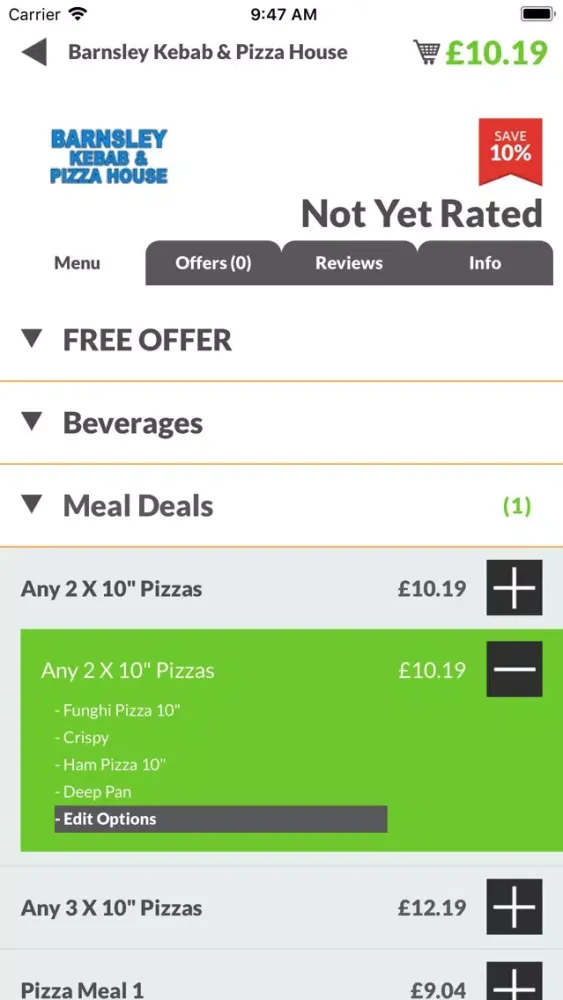 Zrzuty ekranu Barnsley Kebab & Pizza House