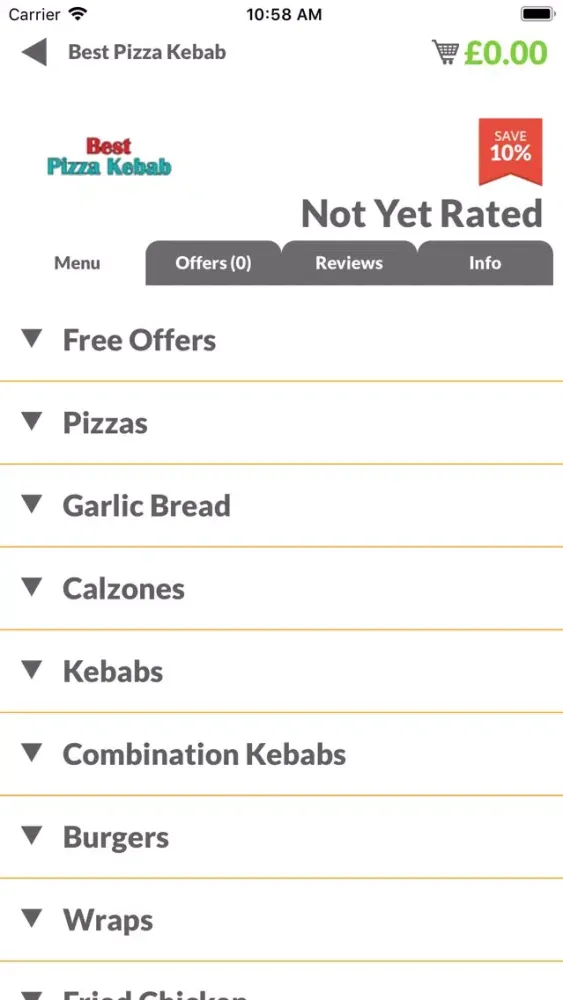 Tangkapan skrin Best Pizza Kebab DN21