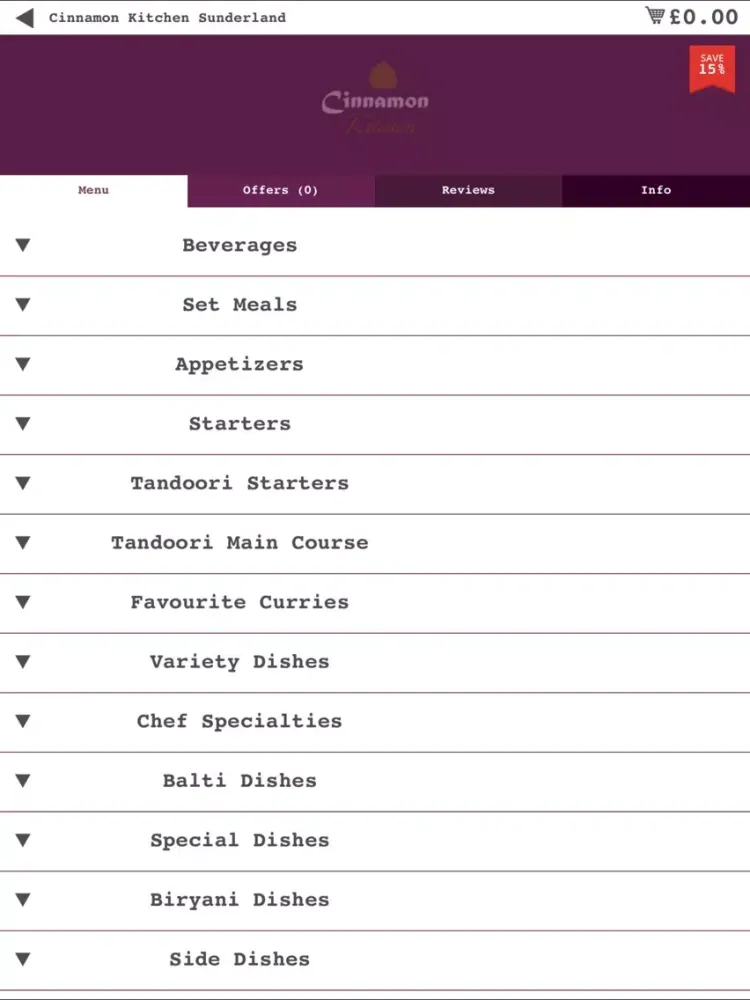 Cinnamon Kitchen Sunderland iPad 应用截图
