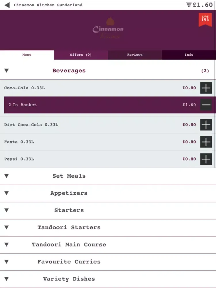 Cinnamon Kitchen Sunderland iPad 应用截图