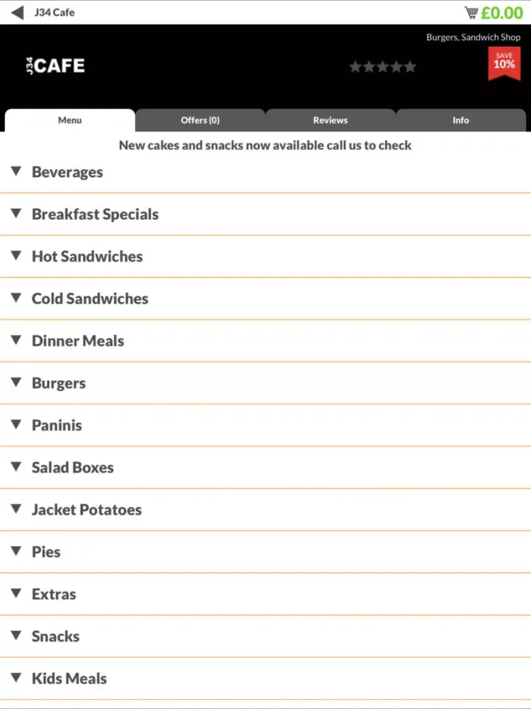 Скриншоты J34 Cafe iPad 