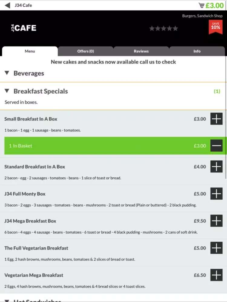 Скриншоты J34 Cafe iPad 