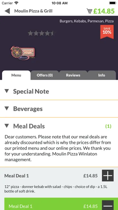 Capturas de pantalla de Moulin Pizza & Grill