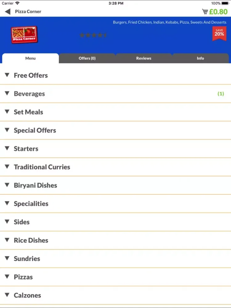 Pizza Corner WF1 iPad  Screenshots