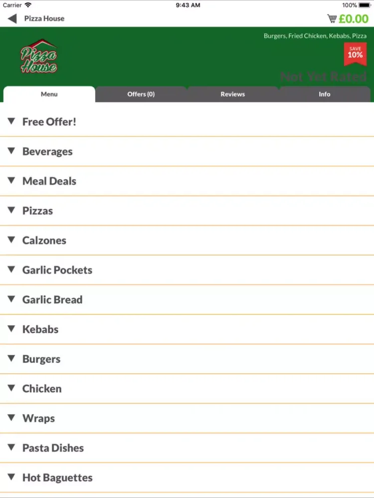 Pizza House L9 iPad  Screenshots