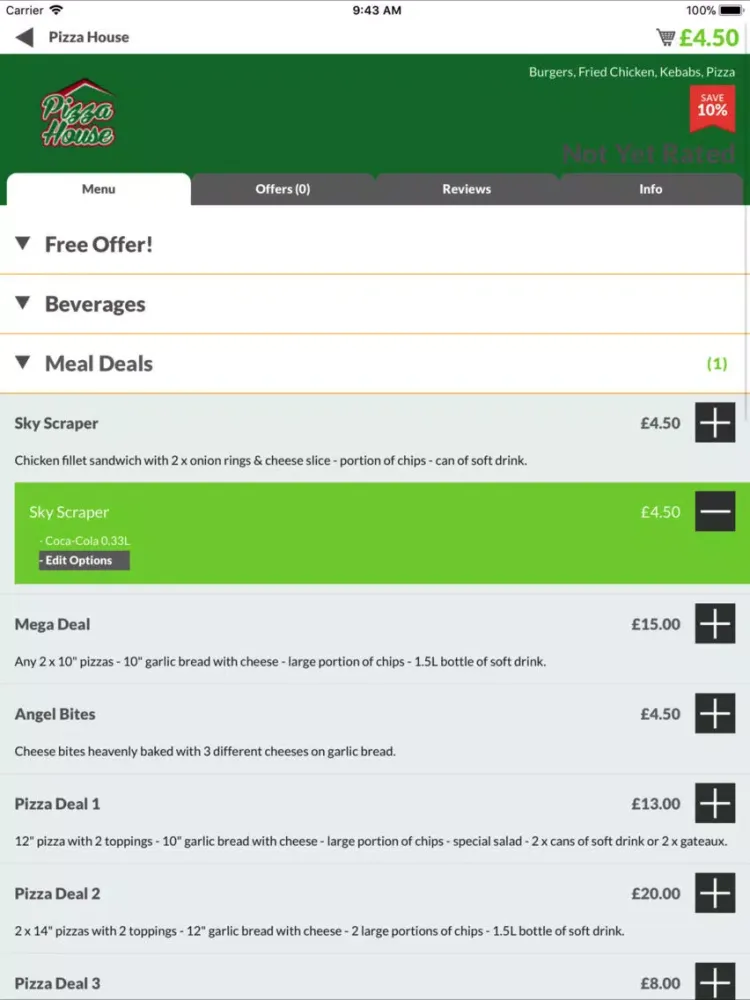 Pizza House L9 iPad  Screenshots