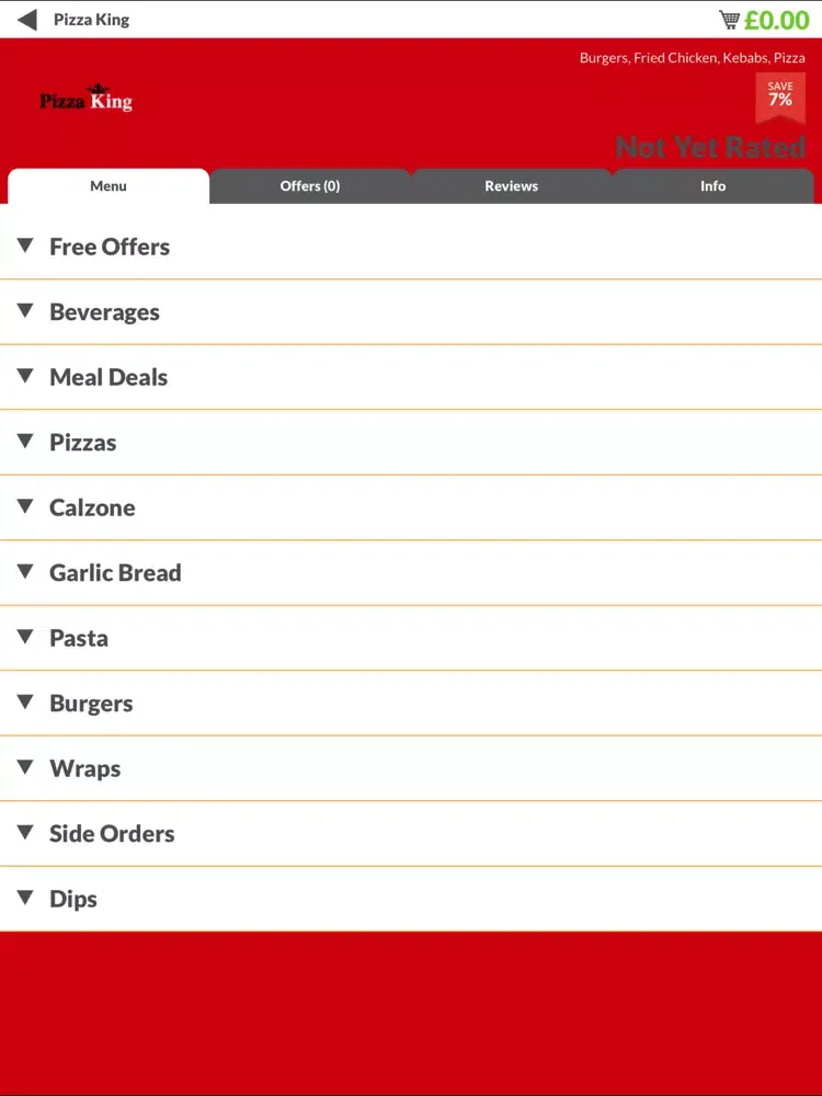 Zrzuty ekranu Pizza King NG15 iPad 