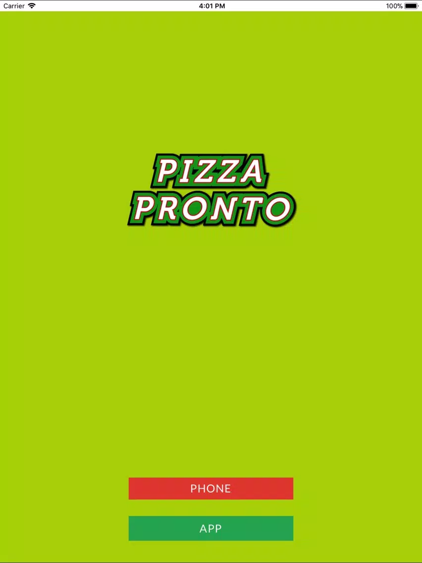 Tangkapan skrin Pizza Pronto YO7 iPad 