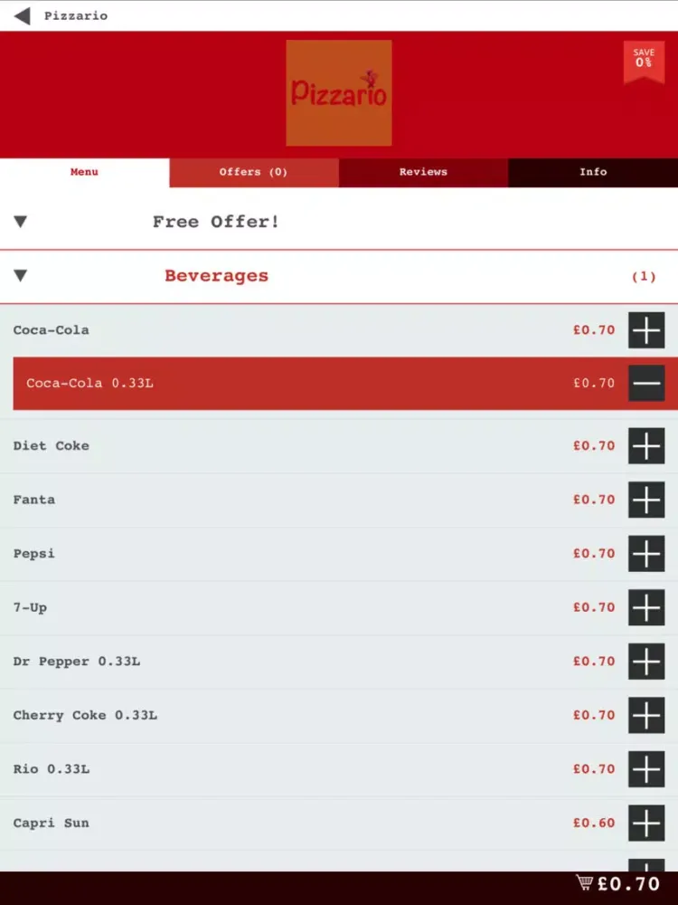 Pizzario L11 iPad  스크린샷