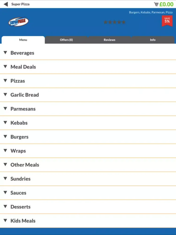 Tangkapan skrin Super Pizza TS18 iPad 