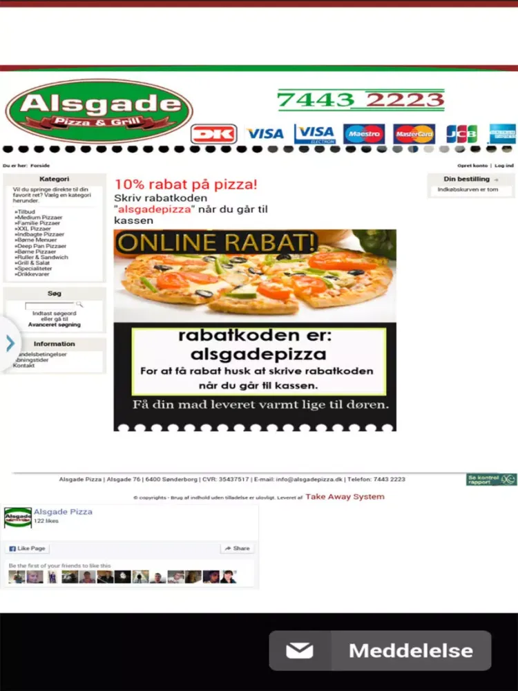 Alsgade Pizza Sonderborg iPad  Screenshots