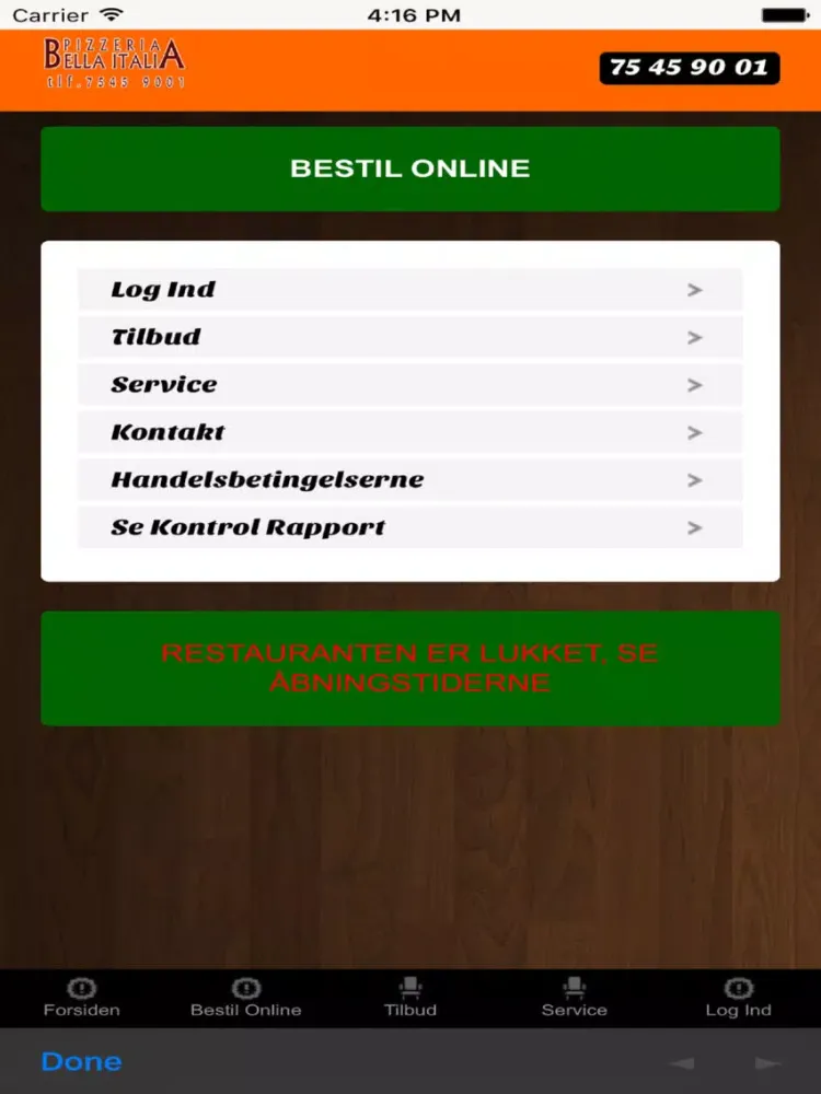 Bella Italia Esbjerg iPad  Screenshots