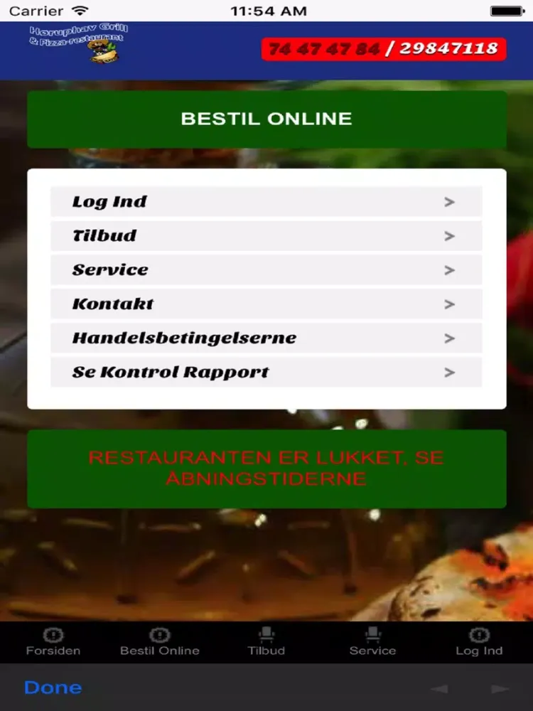 Høruphav Grill og Pizza iPad  스크린샷