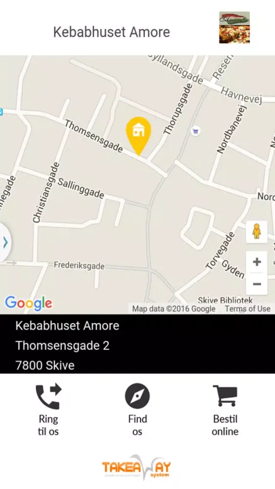 Tangkapan skrin Kebabhuset Amore Skriv
