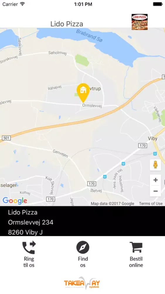 Capturas de tela do Lido Pizza Aarhus