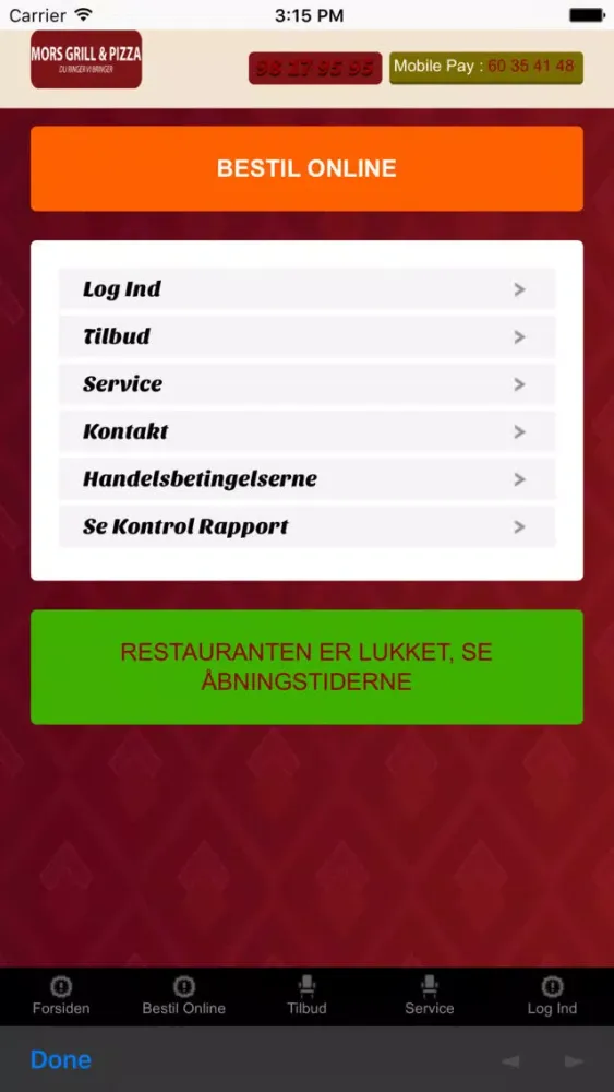Ảnh chụp màn hình của Mors Pizza Nørresundby