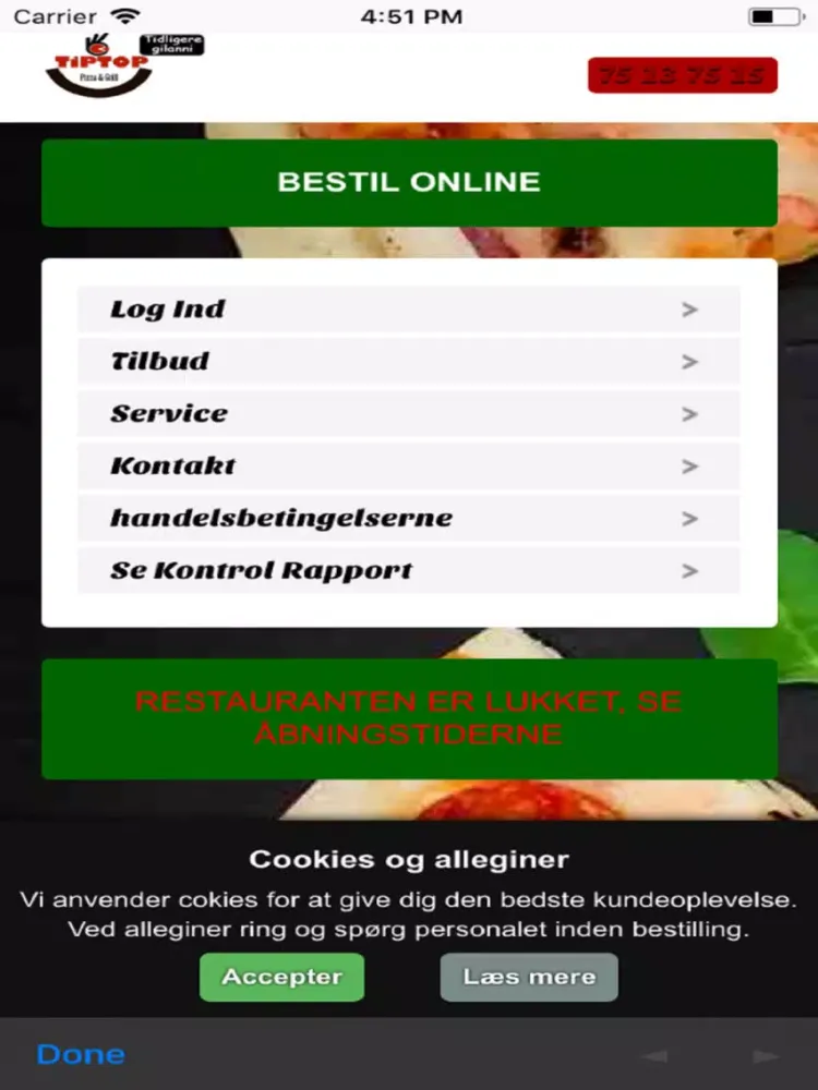 Captures d'écran de TipTop Pizza Esbjerg iPad 