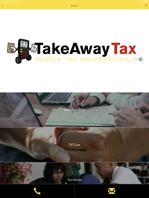 Tangkapan skrin Take Away Tax iPad 