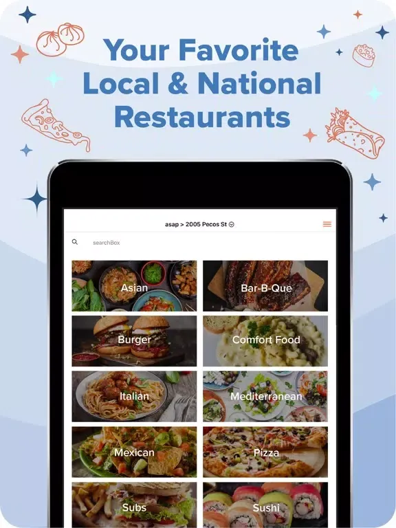 TakeNow Delivery iPad  スクリーンショット