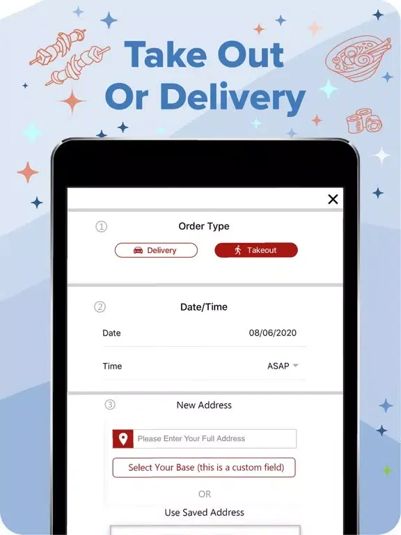 TakeNow Delivery iPad  スクリーンショット