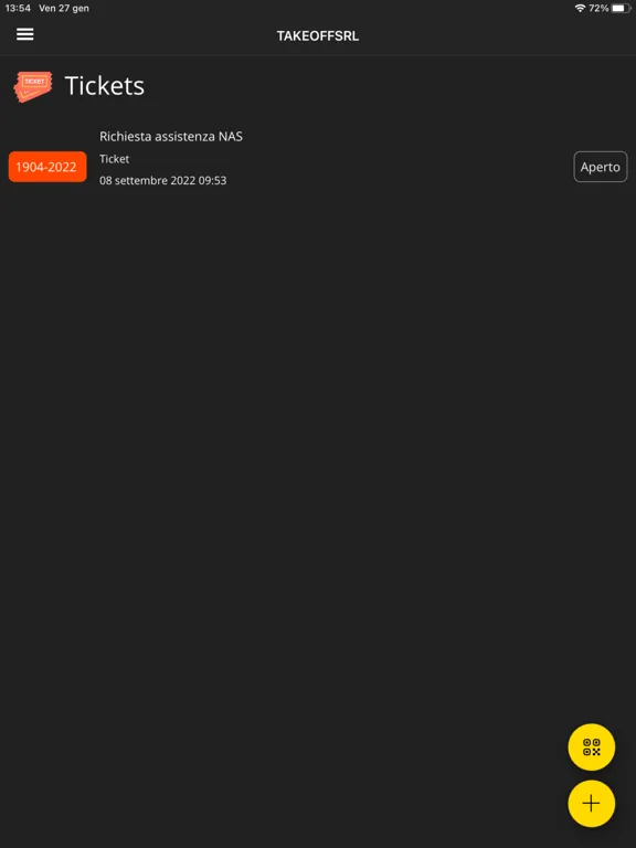 Ảnh chụp màn hình của TakeOff Assistenza iPad 