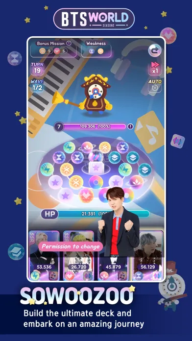 Capturas de tela do BTS WORLD Season2
