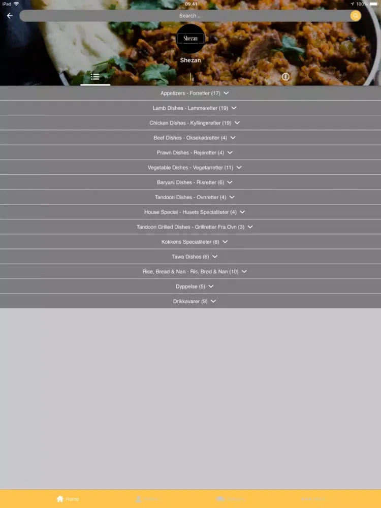 Shezan iPad 應用截圖