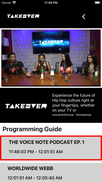 Captures d'écran de Takeover TV