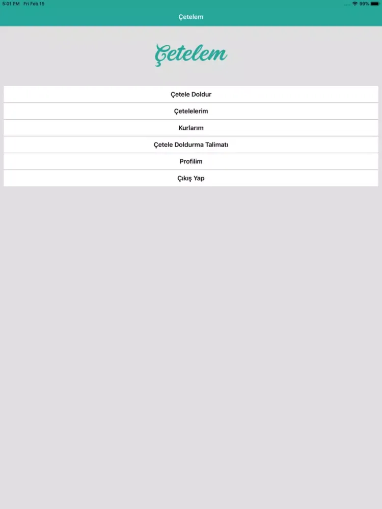 Screenshot di Çetelem iPad 