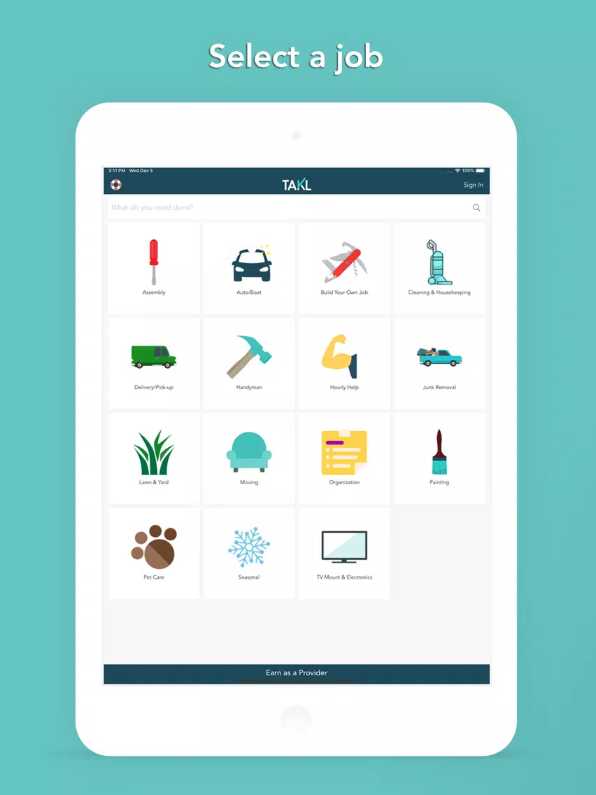 Takl - Home Services On Demand iPad  স্ক্রিনশট