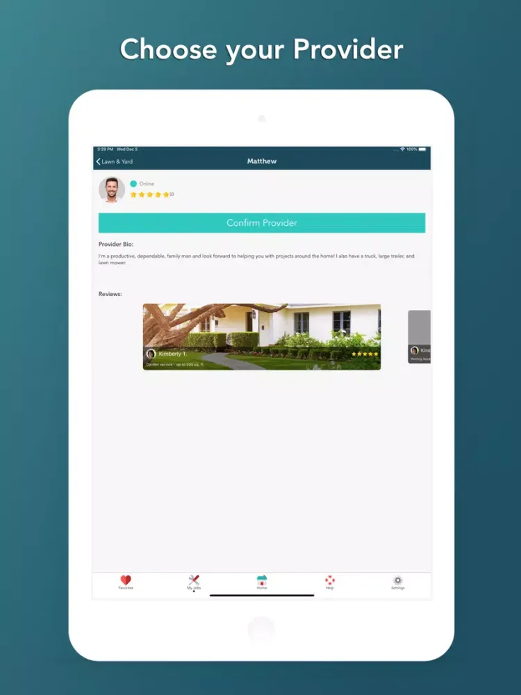 Takl - Home Services On Demand iPad 应用截图